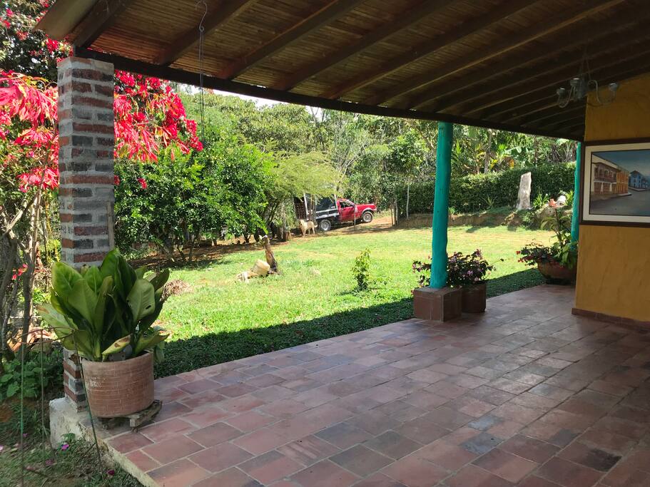 Vista desde el costado izquierdo de la casa