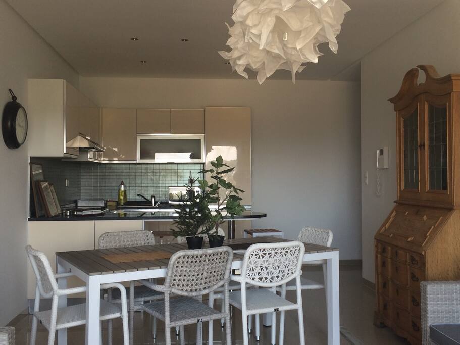 Cuisine ouverte sur le salon