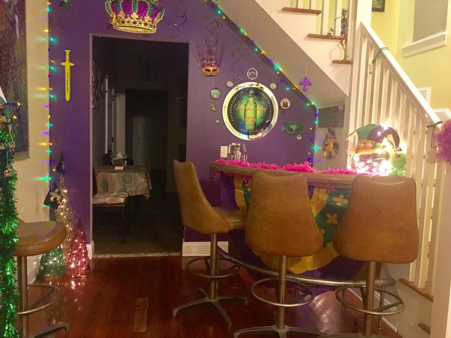 the bar area