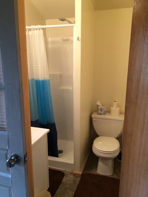 Bathroom with stand up shower