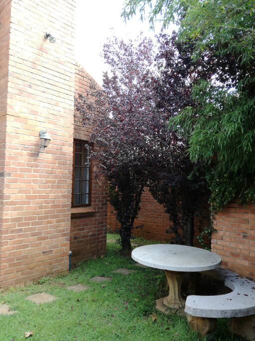 Quaint garden table and benches
