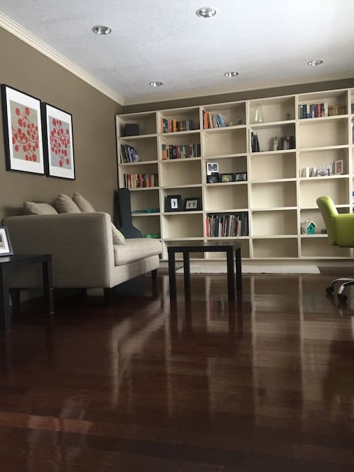Office/library with lots of natural light, very cozy & quiet space