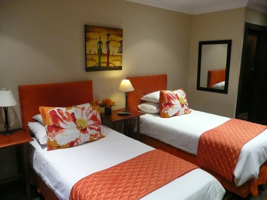 Great funky colours in our rooms