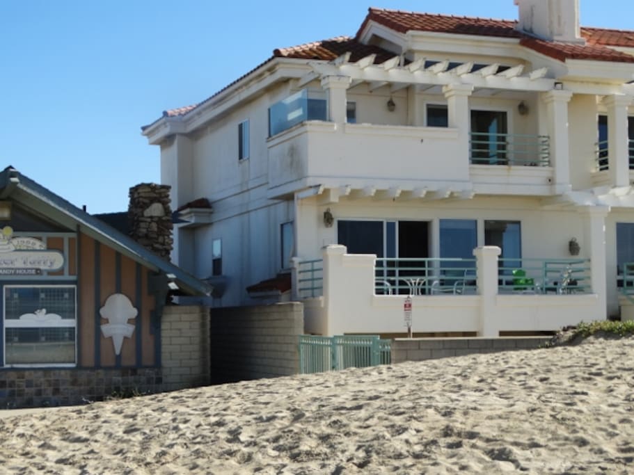 view from beach back at unit