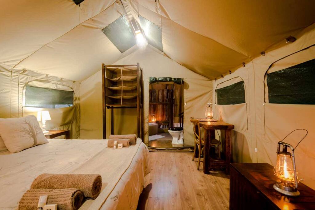 Inside the Safari Tent