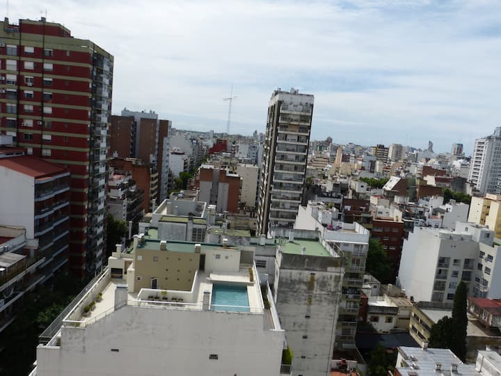 Apartamento de dois ambientes com vista panorâmica em Belgrano