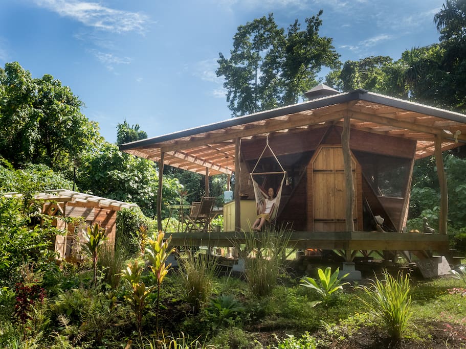 It has a shape of icosahedron, a sacred geometry, solely powered by the sun, and has water from the well.