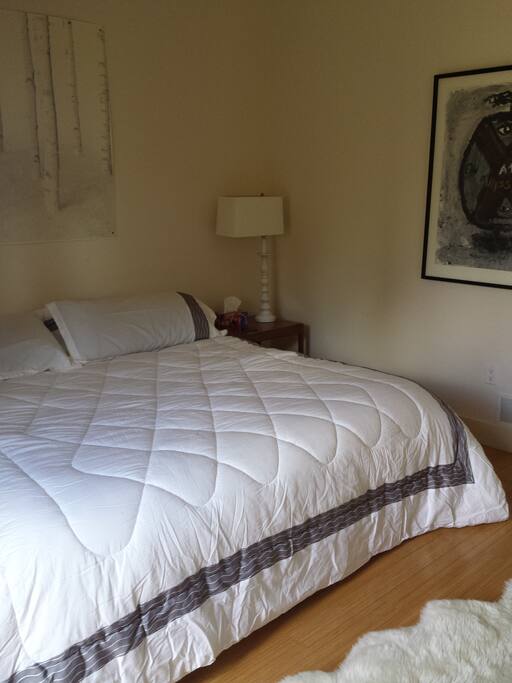 View of the king bed guest bedroom.