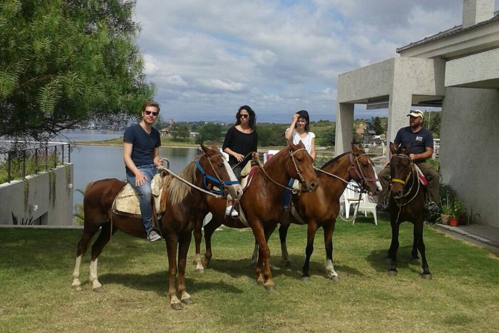 Cabalgatas con hermosos caballos desde su casa y hacia el lago
