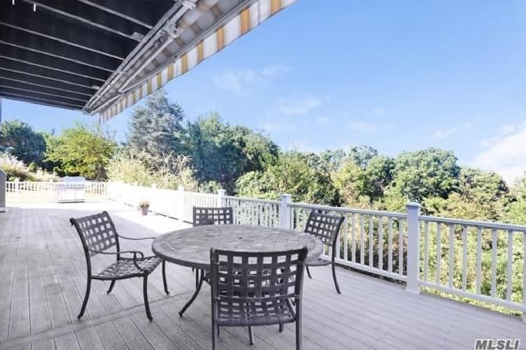 deck with water views