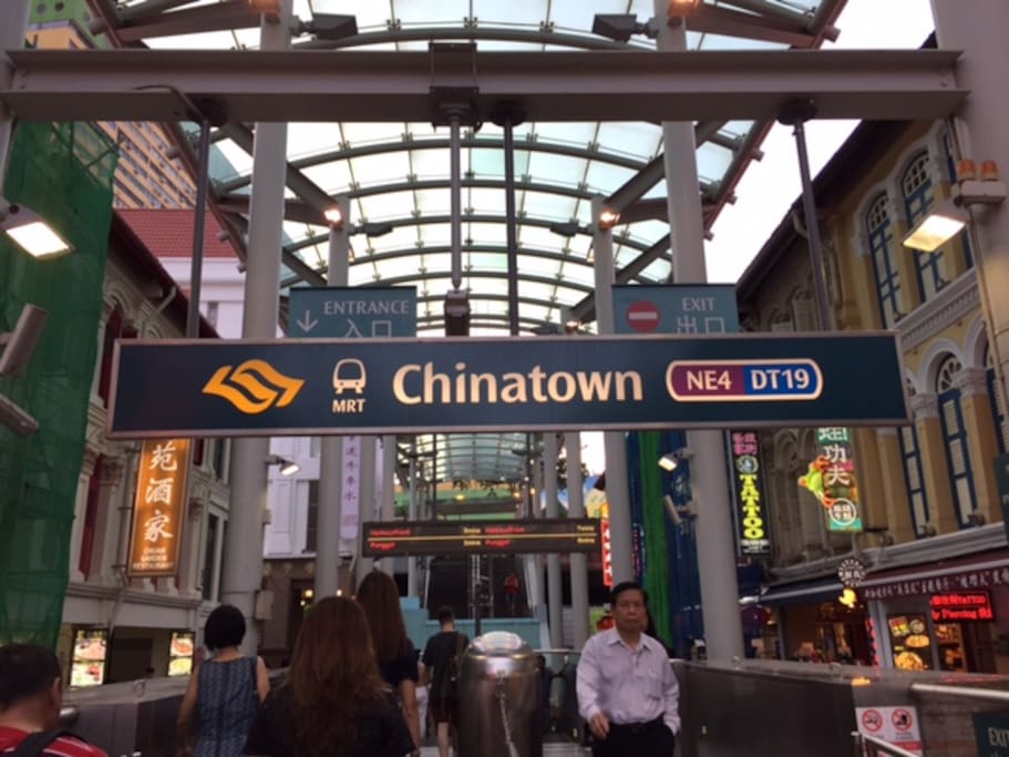 Stay right next to Chinatown MRT station