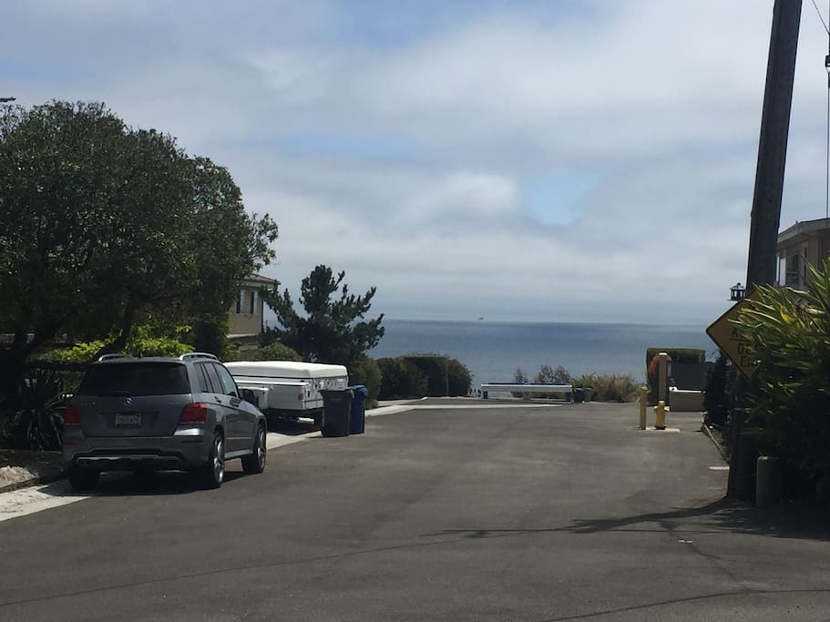 Our street dead ends at the bluff