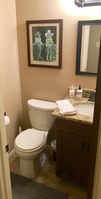 Downstairs private full bath