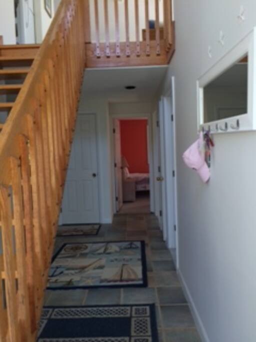 1st Floor entrance, 4 bedrooms downstairs.