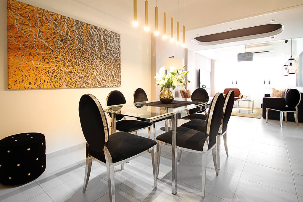 Dining area for a group of 6-8.