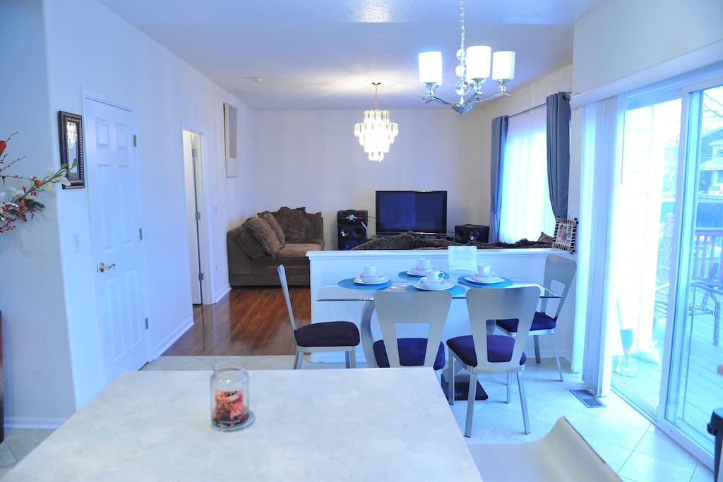 Family room and lunch area