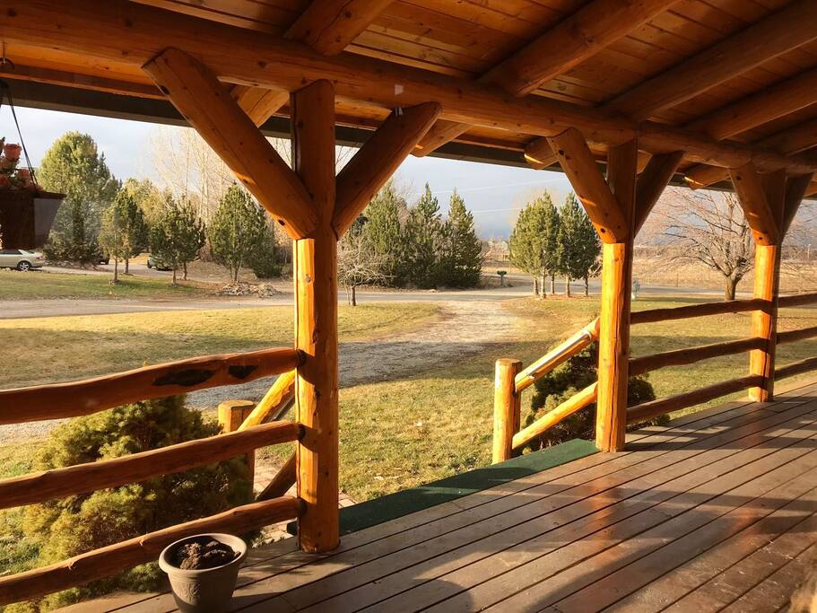 Just relax on the porch swing and enjoy the view