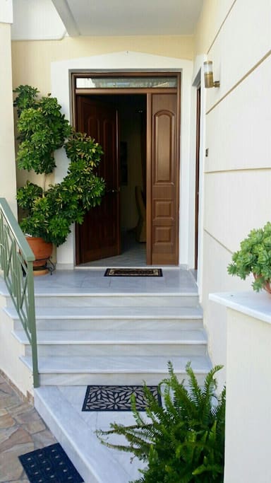 The homes entrance