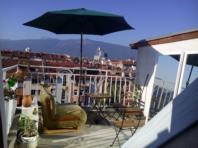 Rooftop Apartment Big Terrace Perfect Sofia Center