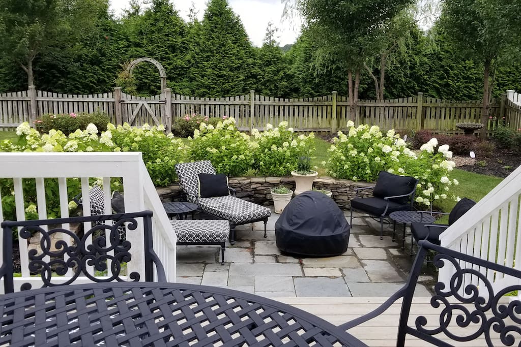 Backyard use of patio and grill