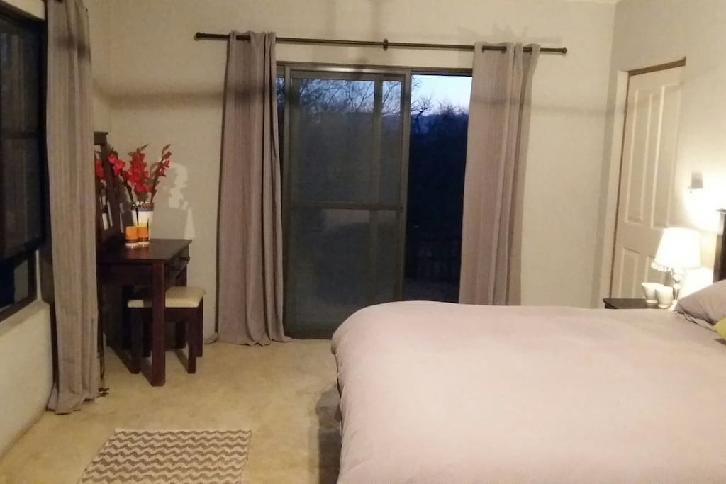 Bedroom opening to outside