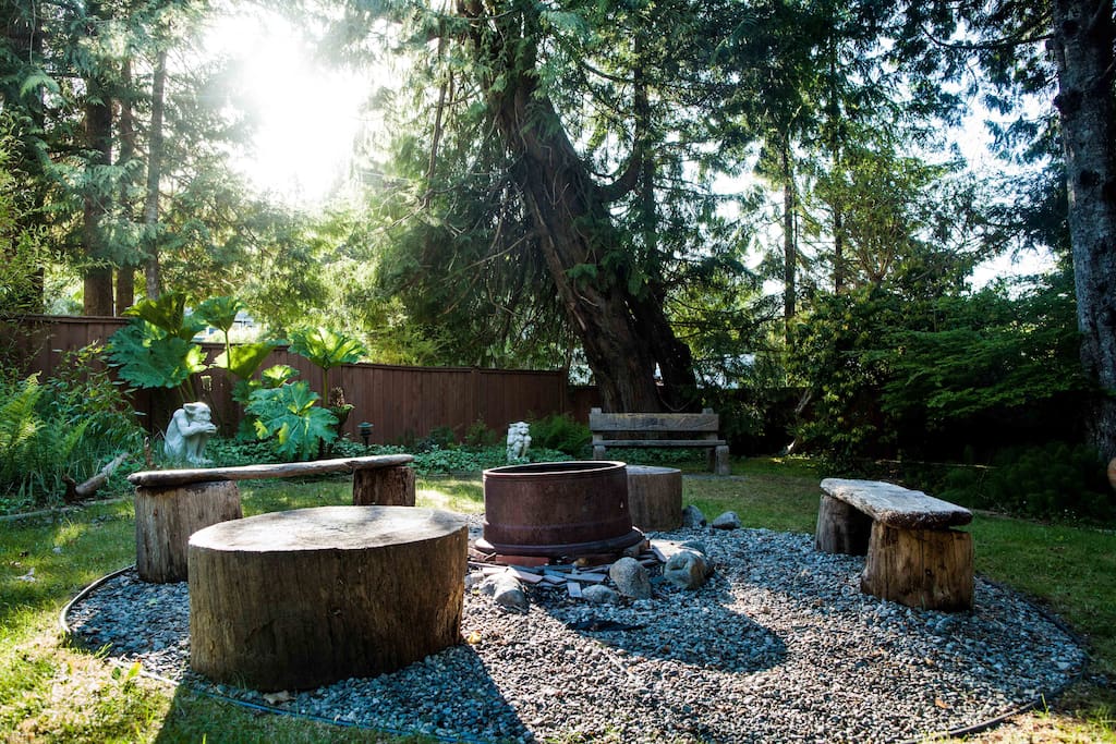 Fire pit in the garden
