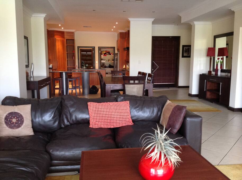 Living room and kitchen
