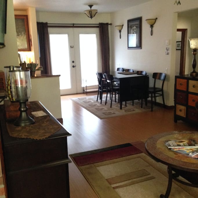 Dining Room and French Doors to the Patio and Backyard