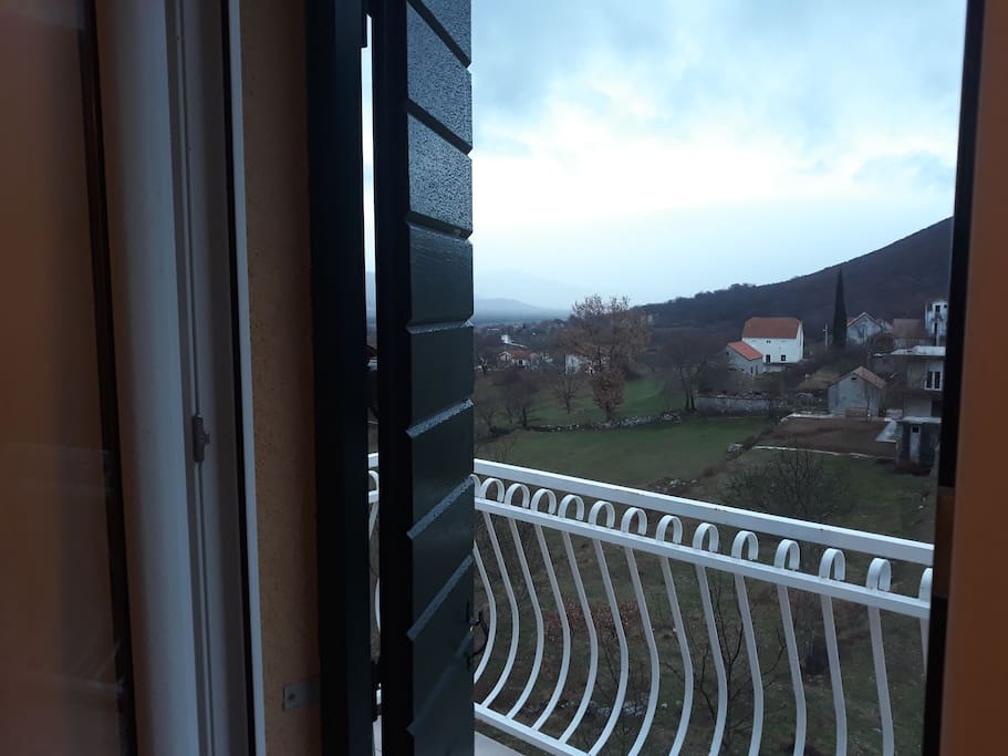 Upstairs' balcony