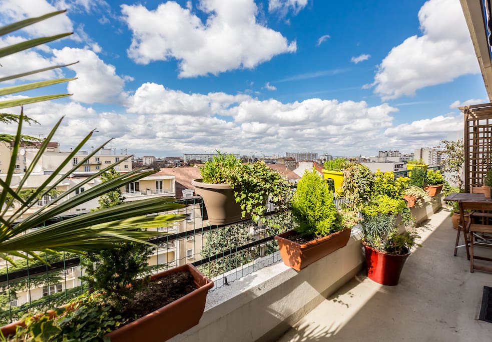 Aperçu de la terrasse plein ouest.