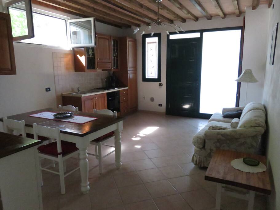 Entrance with open-space living area