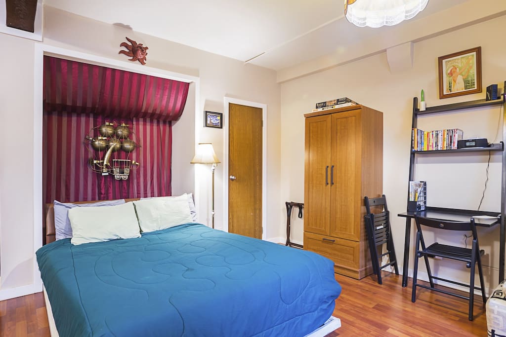 Full size queen bed with the most comfortable bed ever!
