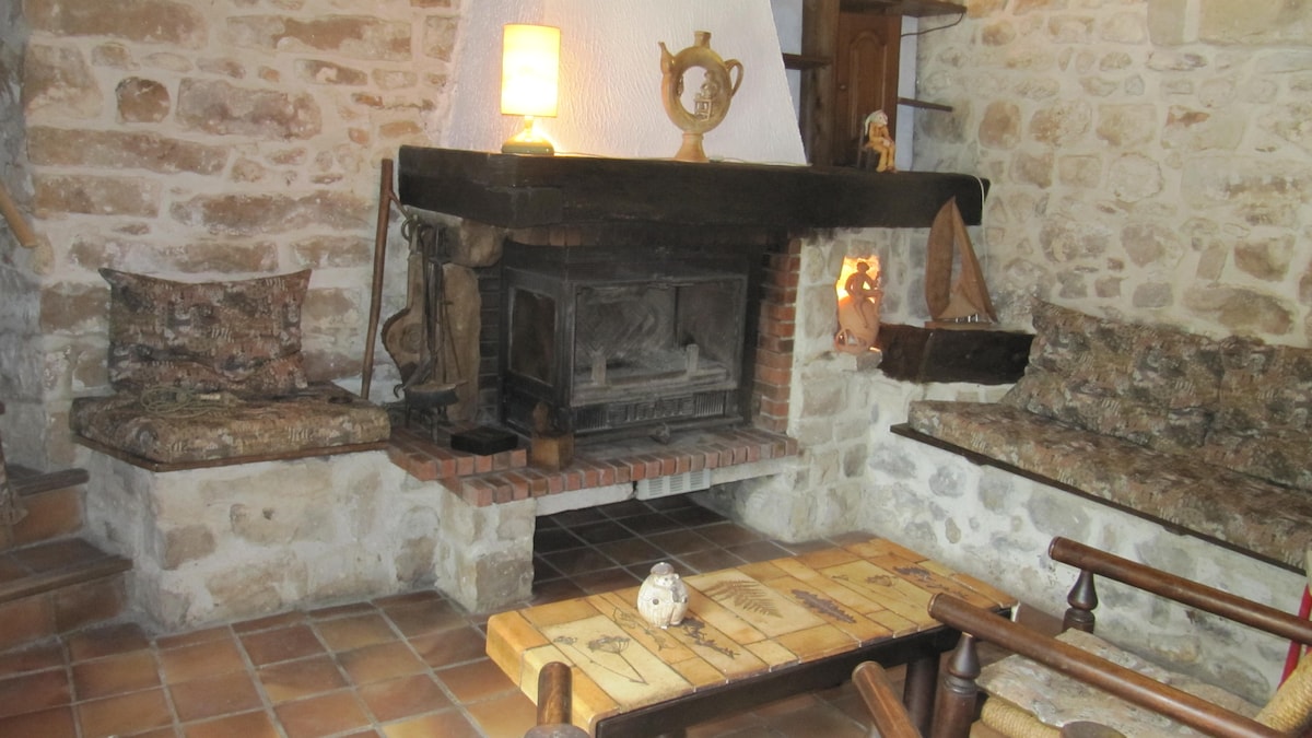 მისაღები ოთახი - ბუხარი