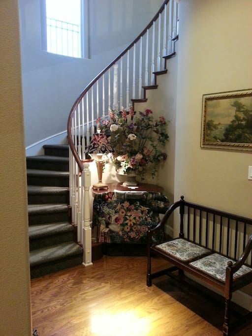 Spiral Staircase to your private room.