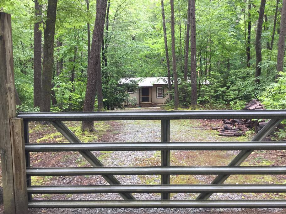 Private gate at entrance.