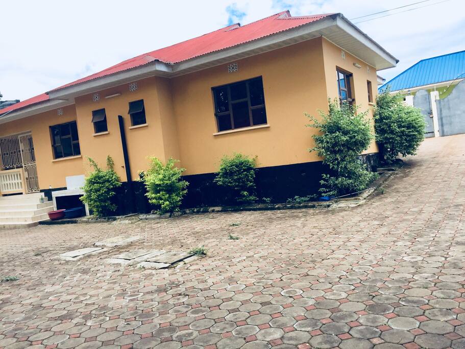 Backview of the house and big compound.