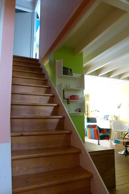 Accès à la chambre à l'étage