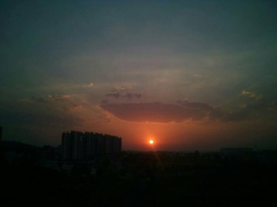 Sunset from our balcony