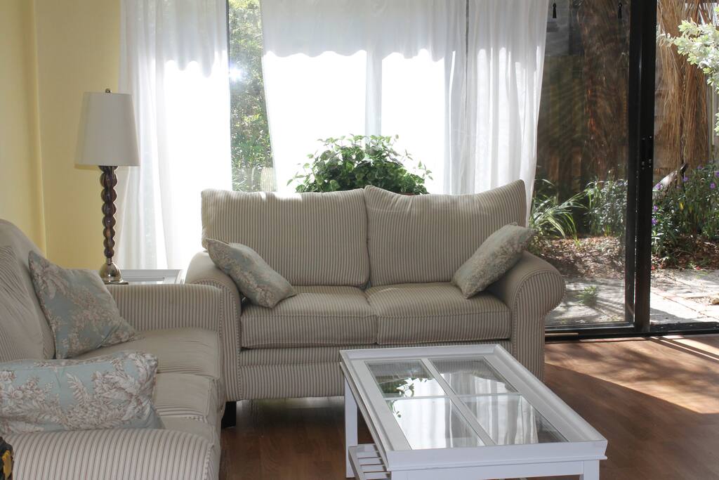 Living Room with Lanai in the back