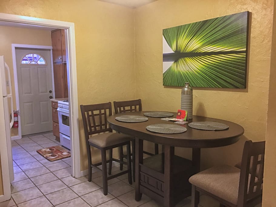 Dining area is connect to the kitchen for convenience.