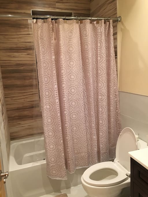 renovated bathroom with all essentials
