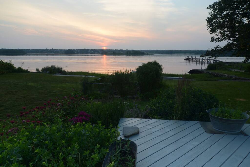 Looking over the water from the deck