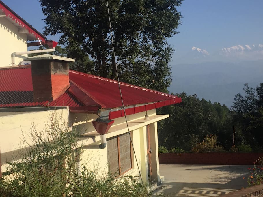 Cottage looks right out to the Himalayas
