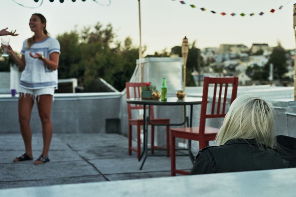 Our roof deck is right outside of the top floor bedroom. Perfect for very quaint gatherings.