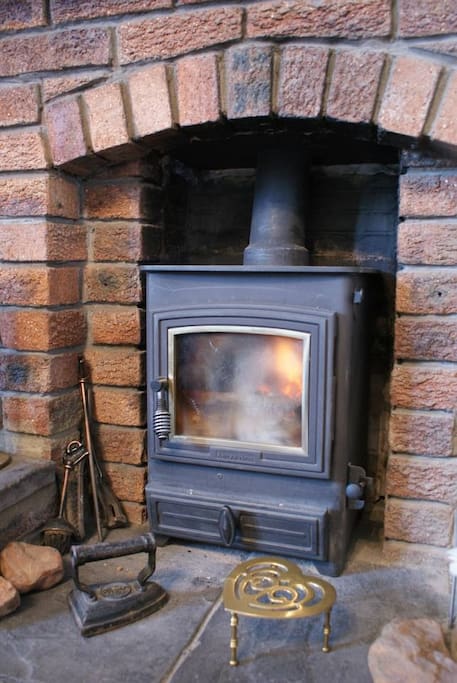 Stove in the living room