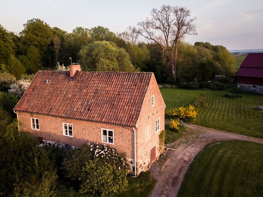 The house in an summer sunset 2018.