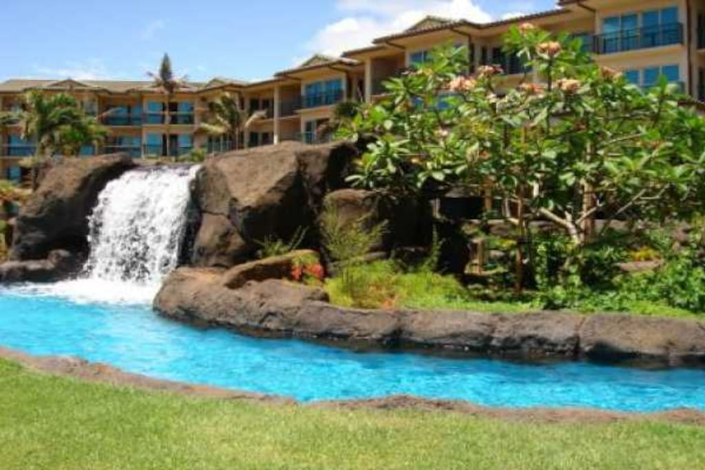 Waterfall with hidden cave