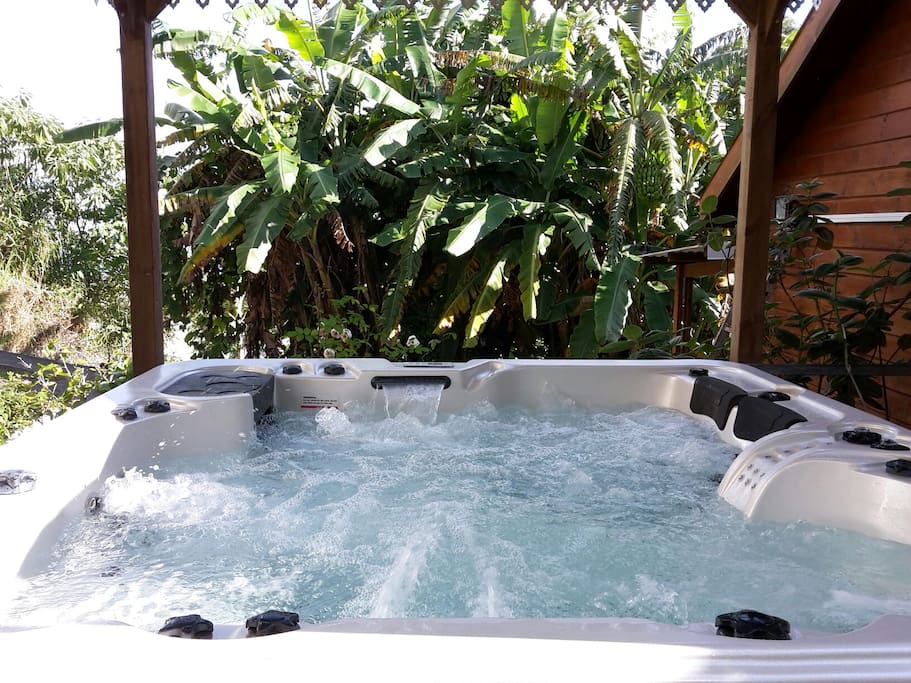 Détente garantie dans le grand et vrai Spa de 6 places !