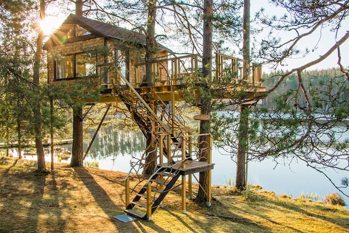 Treehouse Cone by the lake.