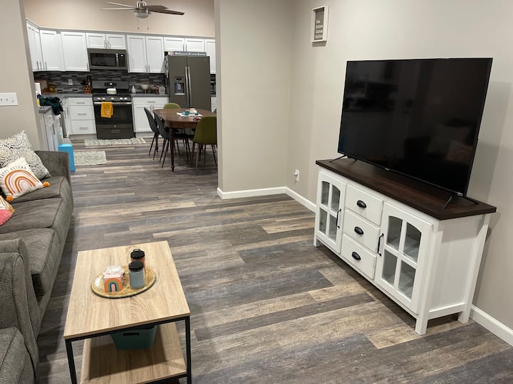 50" Smart TV with Amazon, Hulu, Netflix & Disney Plus signed in for you to use. 